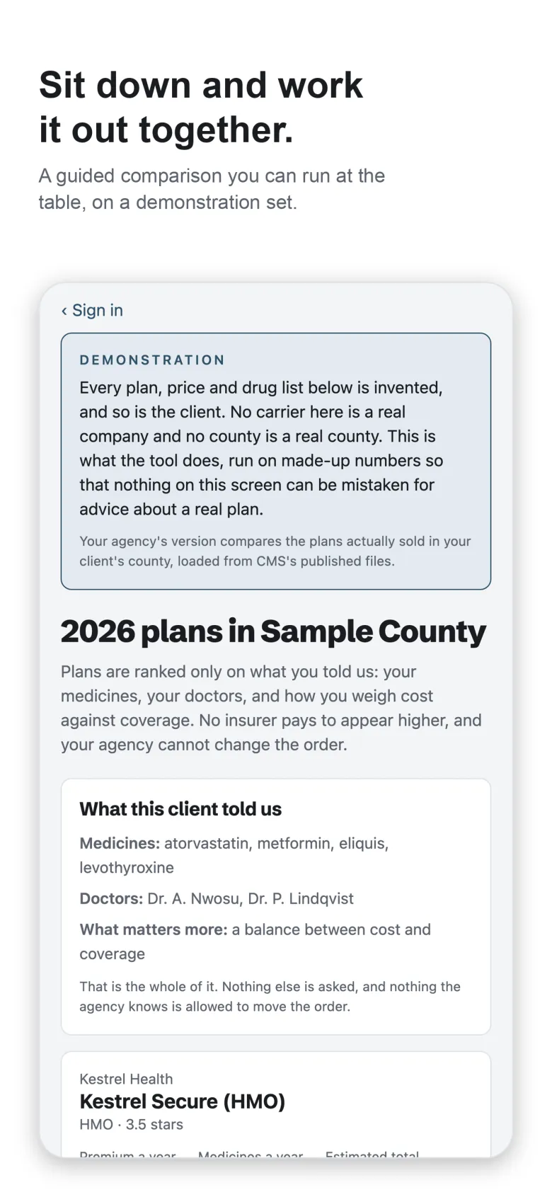 Plan Finder, screen 1 of 3
